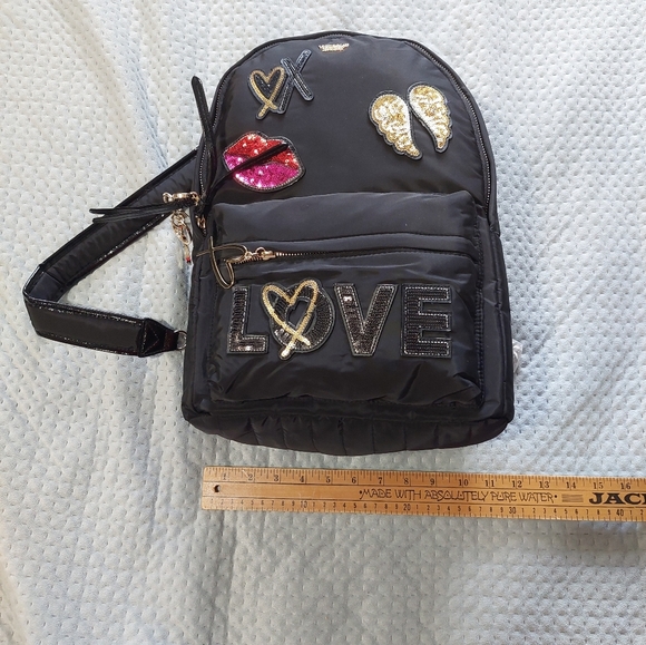 Victoria Secret Black Embellished Backpack New - Picture 1 of 4